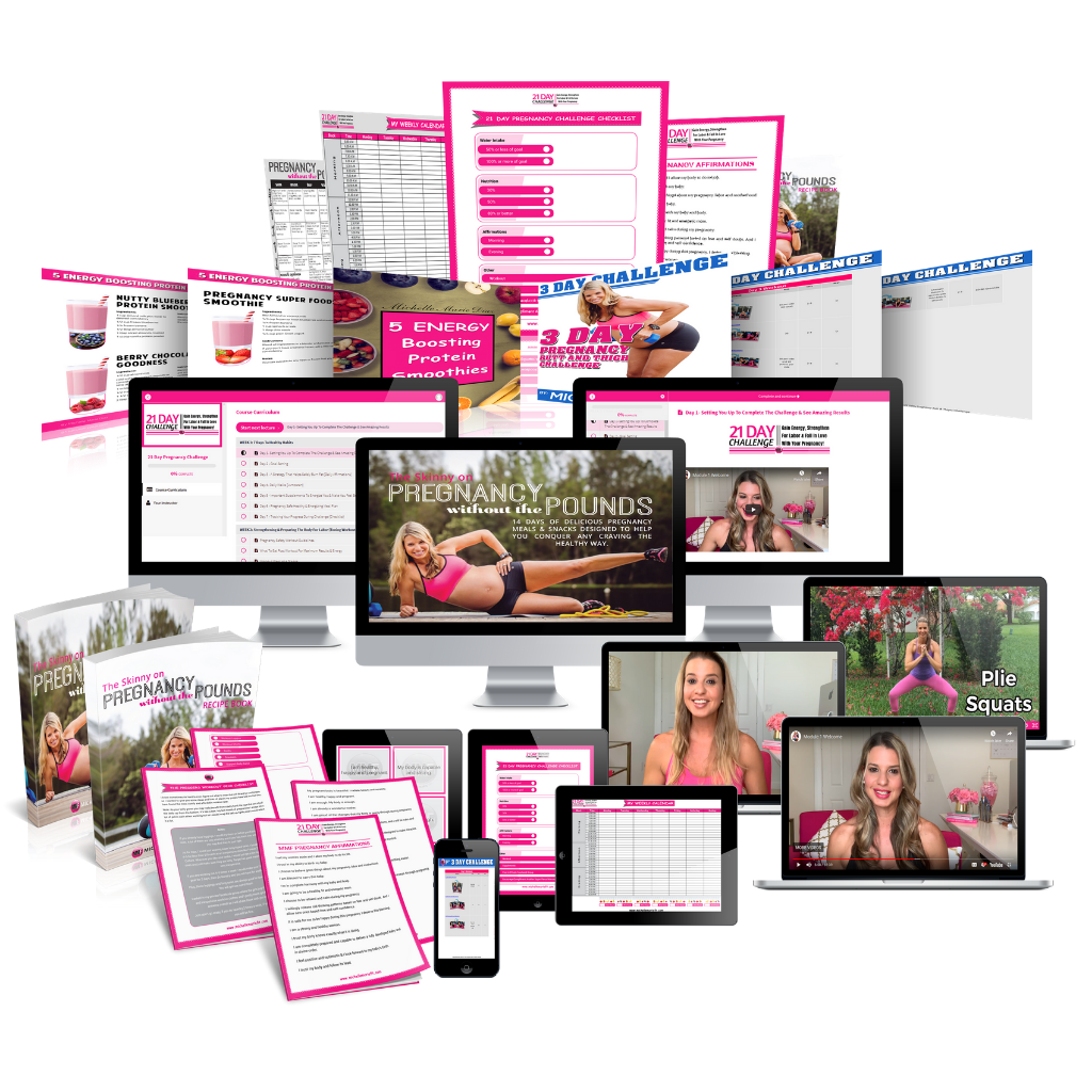 Mockup For 21 Day Pregnancy Challenge - The best pregnancy workout and nutrition plan for pregnant moms