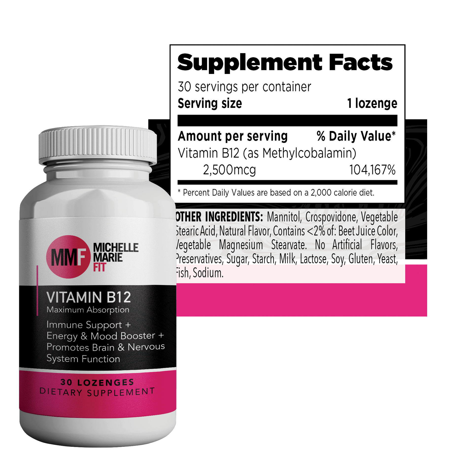 Supplement Facts For Vitamin B12